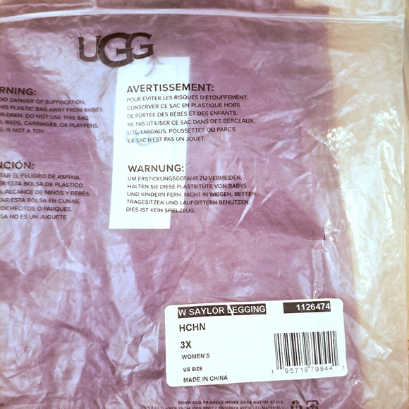 NWT UGG Saylor Plus Size Leggings  Heather Chianti Purple 3X - Picture 8 of 11